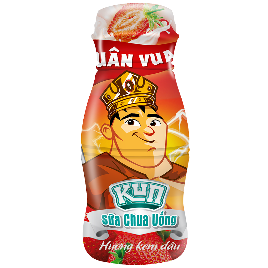 Thùng 48 Hộp Sữa Trái Cây Hương Dâu KUN 110ml/hộp