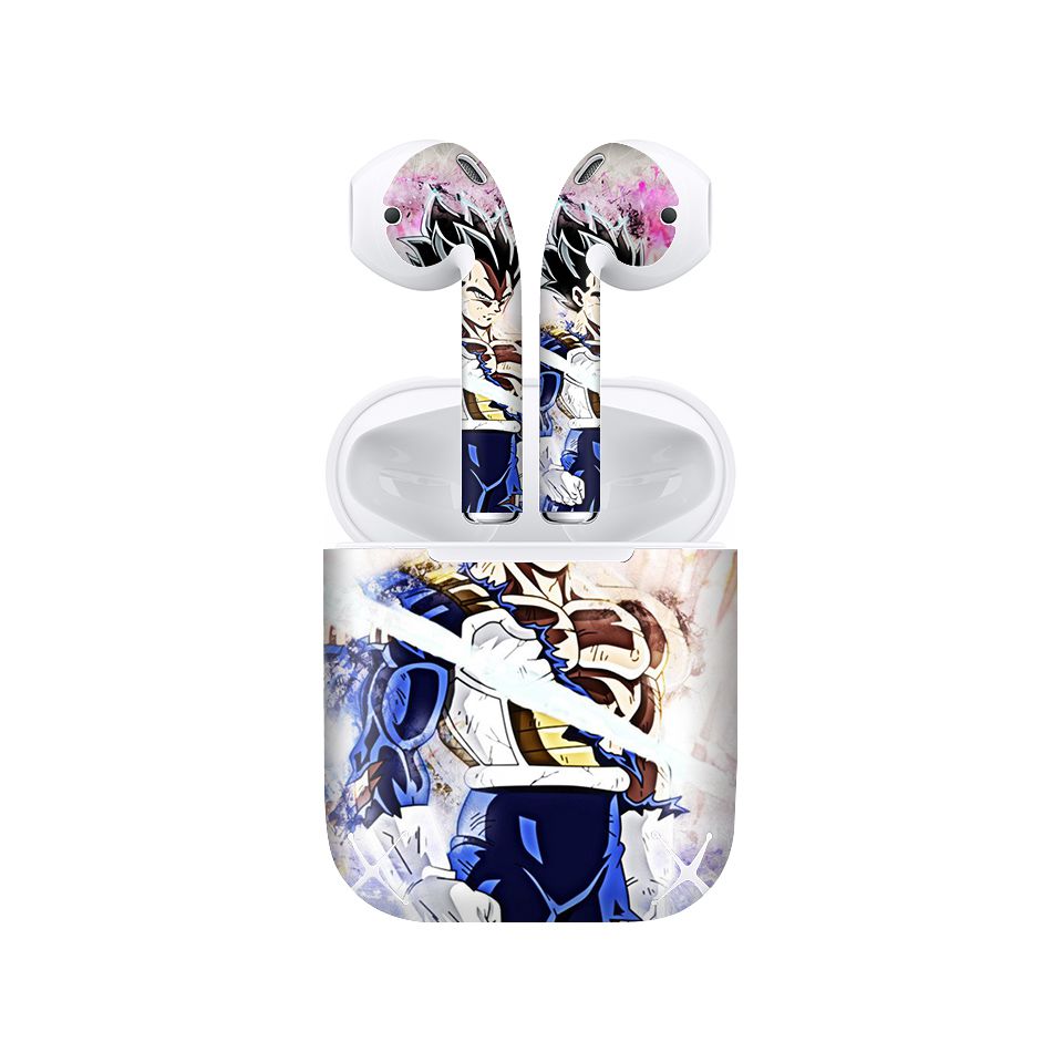 Miếng dán skin chống bẩn cho tai nghe AirPods in hình Dragon Ball - Vegeta 4 - 7vnr65 (bản không dây 1 và 2)