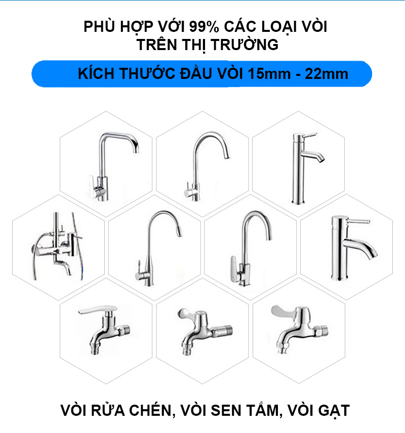 Đầu vòi tăng áp điều hướng xoay 360 độ với 3 chế độ nước