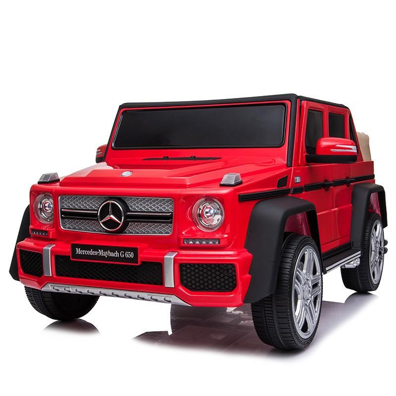 Ô tô xe điện điều khiển tự lái  MERCEDES MAYBACH G650 bánh hơi ghế da cao cấp 4 động cơ