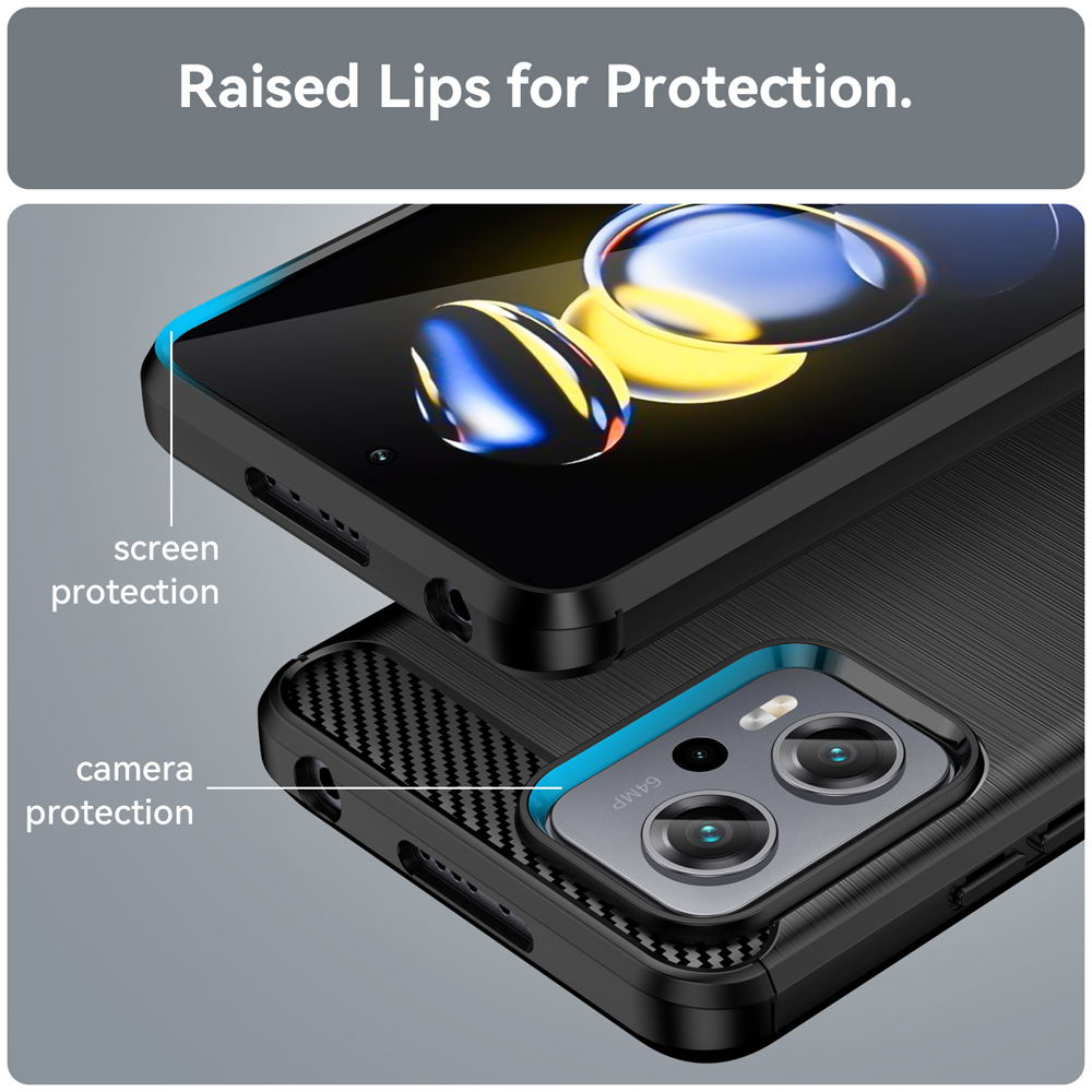 Ốp lưng cho Xiaomi Redmi Note 11T Pro Plus Poco X4 GT silicone mềm Carbone phay xước chống sốc chống vân tay