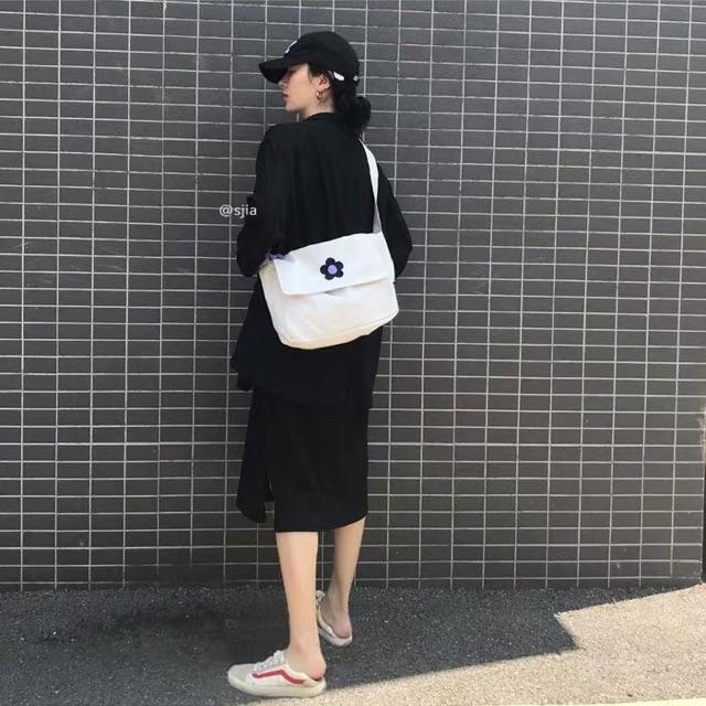 Túi bì thư đeo chéo thêu hoa ulzzang loại 1