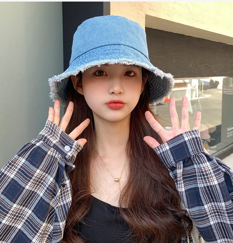 Nón Mũ Vành Vải Jeans Tua Rua Kiểu Dáng Unisex Nam Nữ
