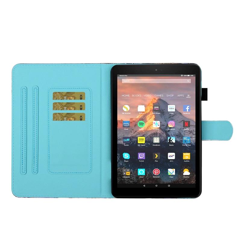Ốp da bảo vệ máy tính bảng hình hoạt hình cho Amazon Kindle Fire HD10 HD 10 2015 2017 2019 HD10 HD 10 inch