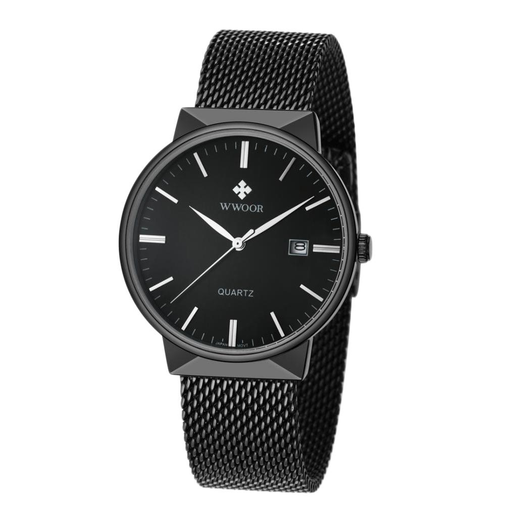 Men's Quartz Watch Casual Business Dress Wristwatch Waterproof 3ATM - Metal Mesh Strap Watch for Boys Gifts