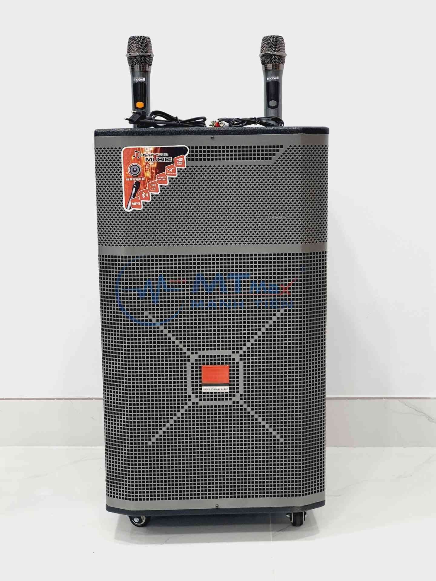 Loa kéo MTMAX BK99 Plus công suất lớn 600w tặng kèm 2 micro 2 đường tiếng bao gồm 1 loa Bass, 1 loa Treble kết nối bluetooth usb aux bông sen