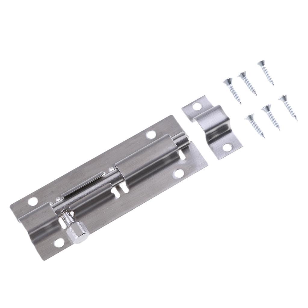 Durable Stainless Steel Door Latch Security Lock Bolt With Screws Hardware Kits