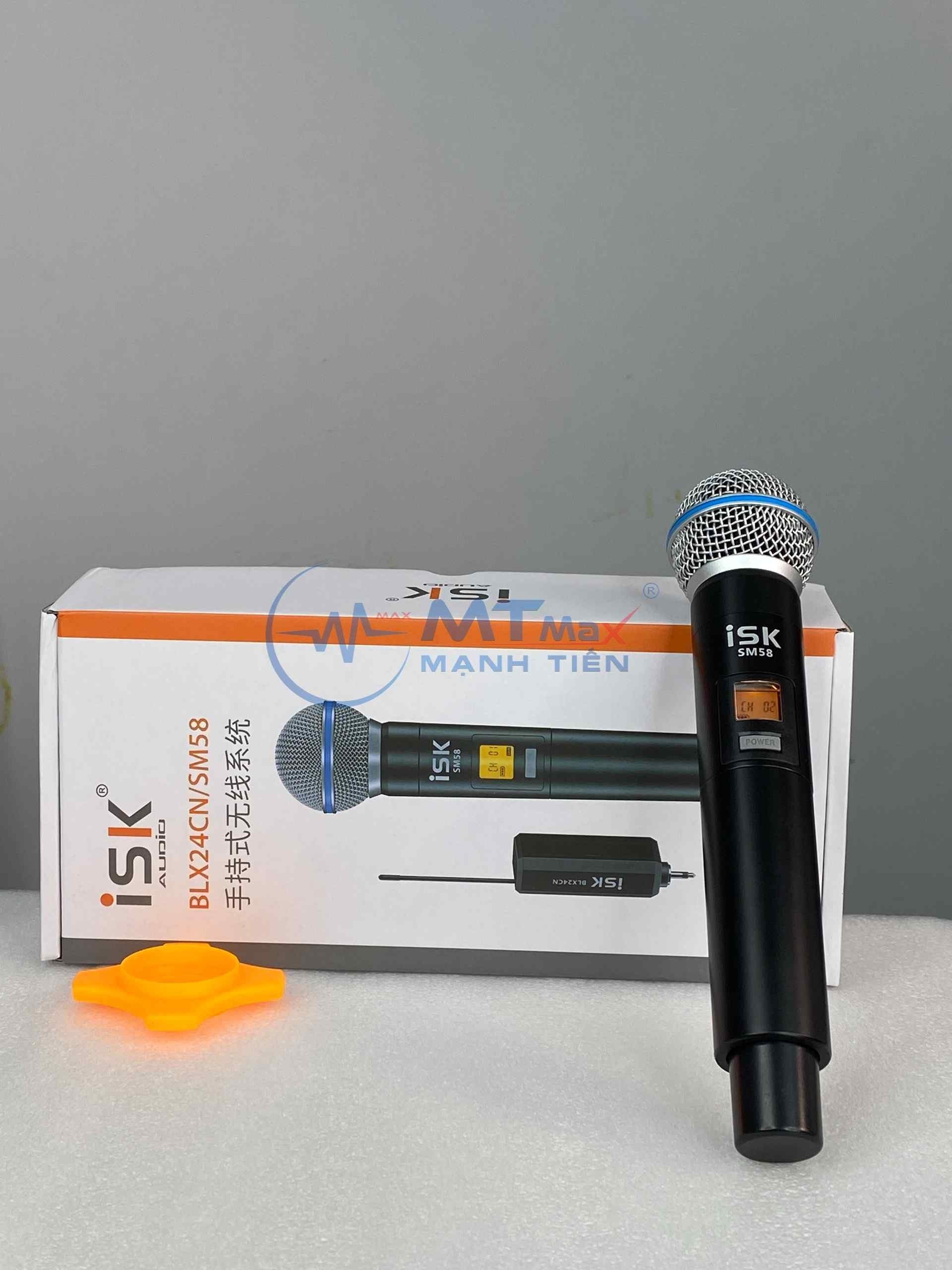 Micro ISK SM58 Không Dây 1 Micro phù hợp hát karaoke gia đình vui chơi hội họp đám tiệc, giá rẻ