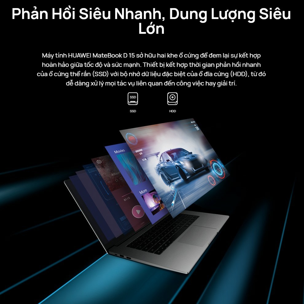 Máy Tính Xách Tay Laptop Huawei Matebook D15 (8GB/256GB) Share | Màn Hình HUAWEI Fullview | | HUAWEI Phím Nguồn Kết Hợp Bảo Mật Vân Tay | Hàng Chính Hãng