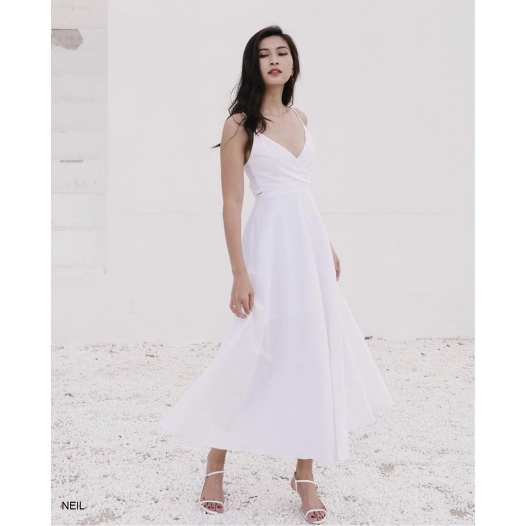 Đầm maxi thắt nơ lưng Neil dress - Đầm dự tiệc hàng thiết kế - đầm xòe thiết kế