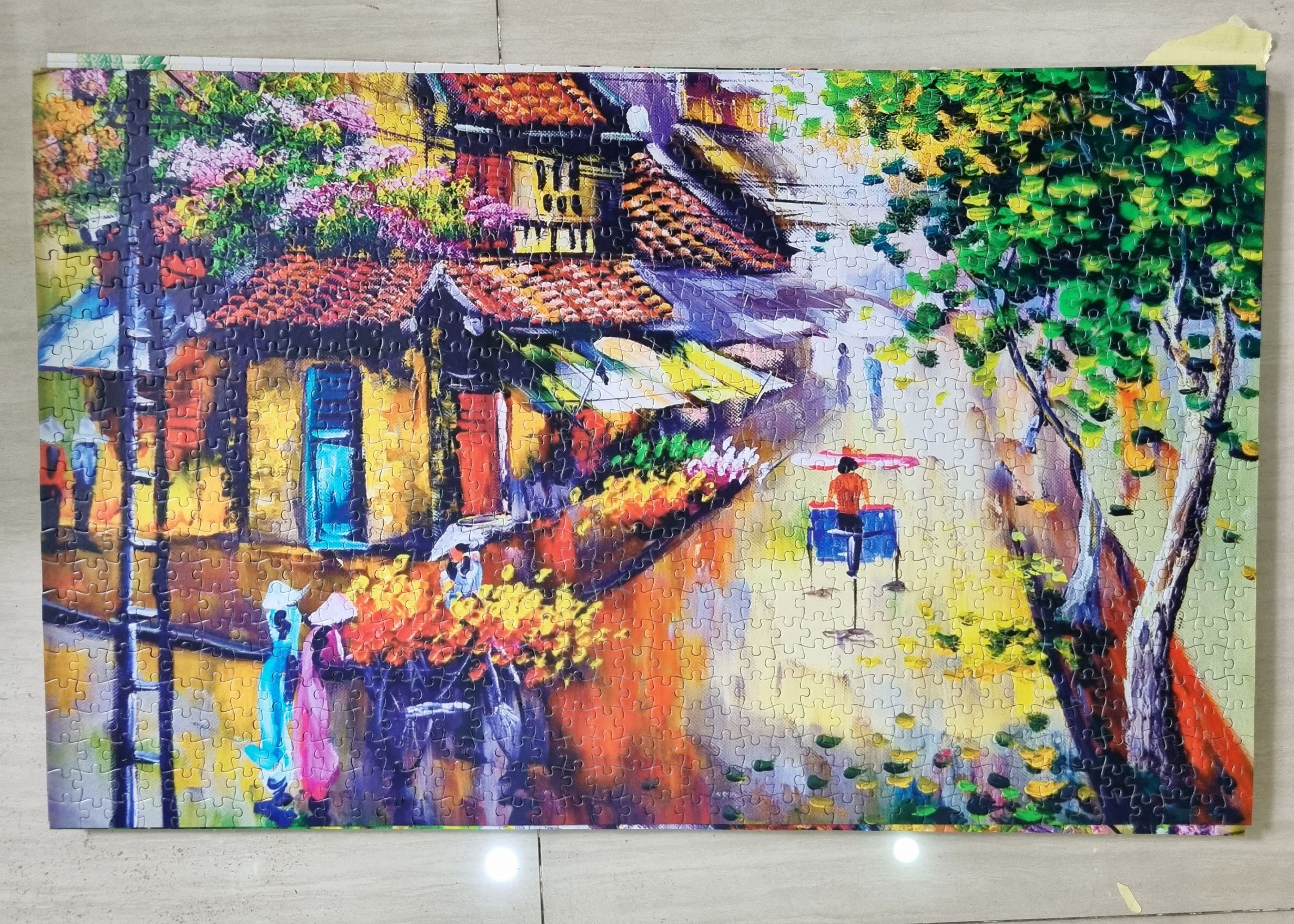 Bộ tranh xếp hình cao cấp 1000 mảnh – Phố Cổ