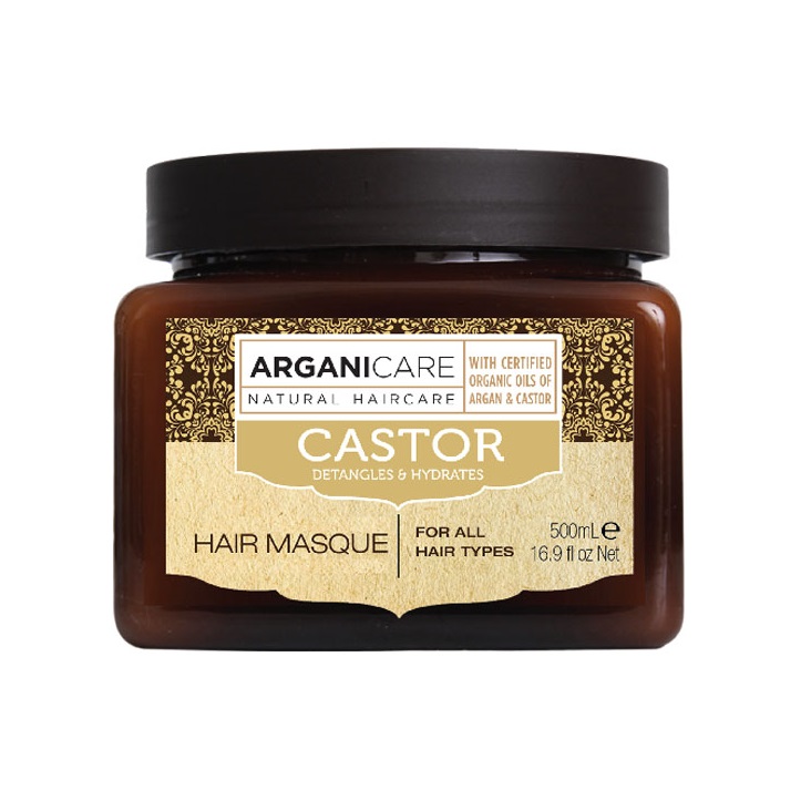 Mặt nạ ủ tóc Arganicare Castor hair masque bóng mượt phục hồi ngăn rụng Israel 500ml