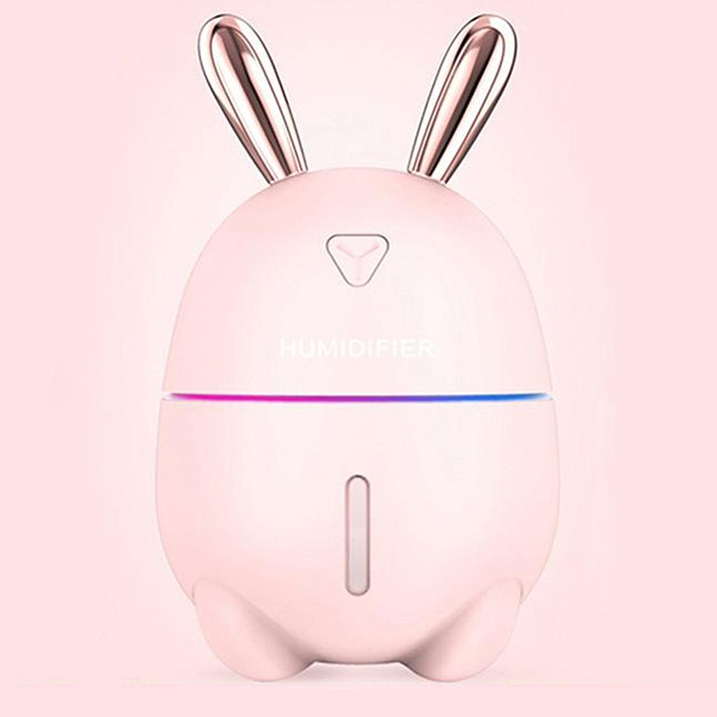 USB Humidifier 300ml Mini Portable Humidifier with 7-Color LED Night Light Auto-Off Ultra-Quiet for Bedroom Baby Child