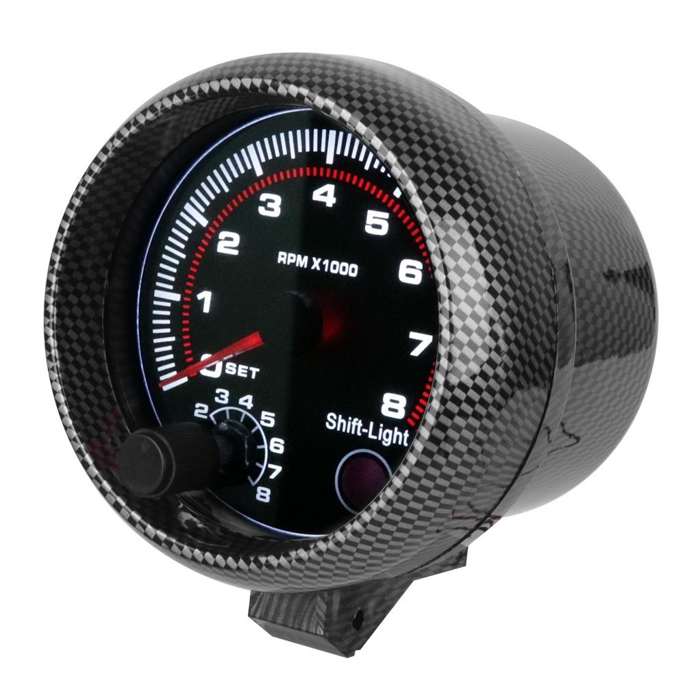Đồng hồ đo tốc độ 3.75 Inch 0-8000 RPM với đèn LED 12V cho xe hơi