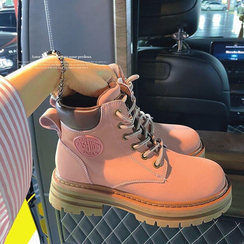 Giày Bốt Martin Da Thật Dáng Ngắn Kiểu Anh Thời Trang 2022 Cá Tính