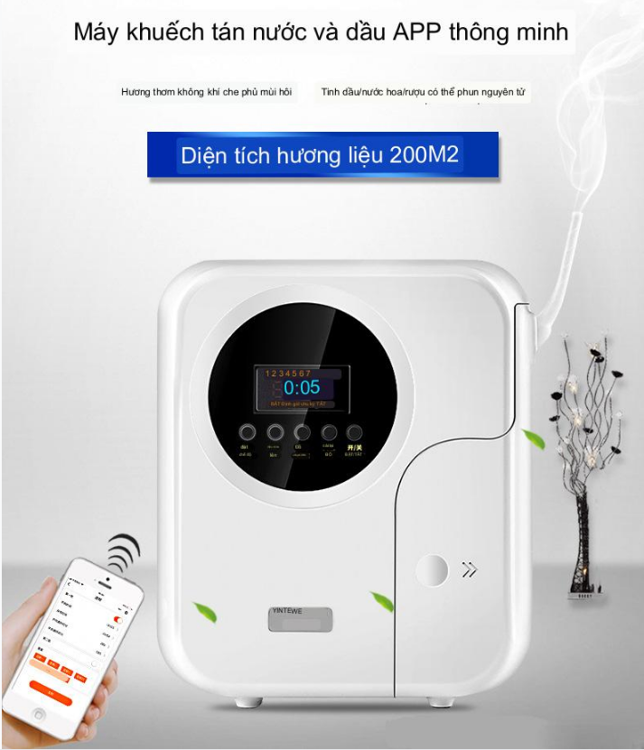 Máy Xịt Thơm Phòng Căn Hộ Khách Sạn Showroom SmartScent EuroTech điều khiển qua APP 600m2