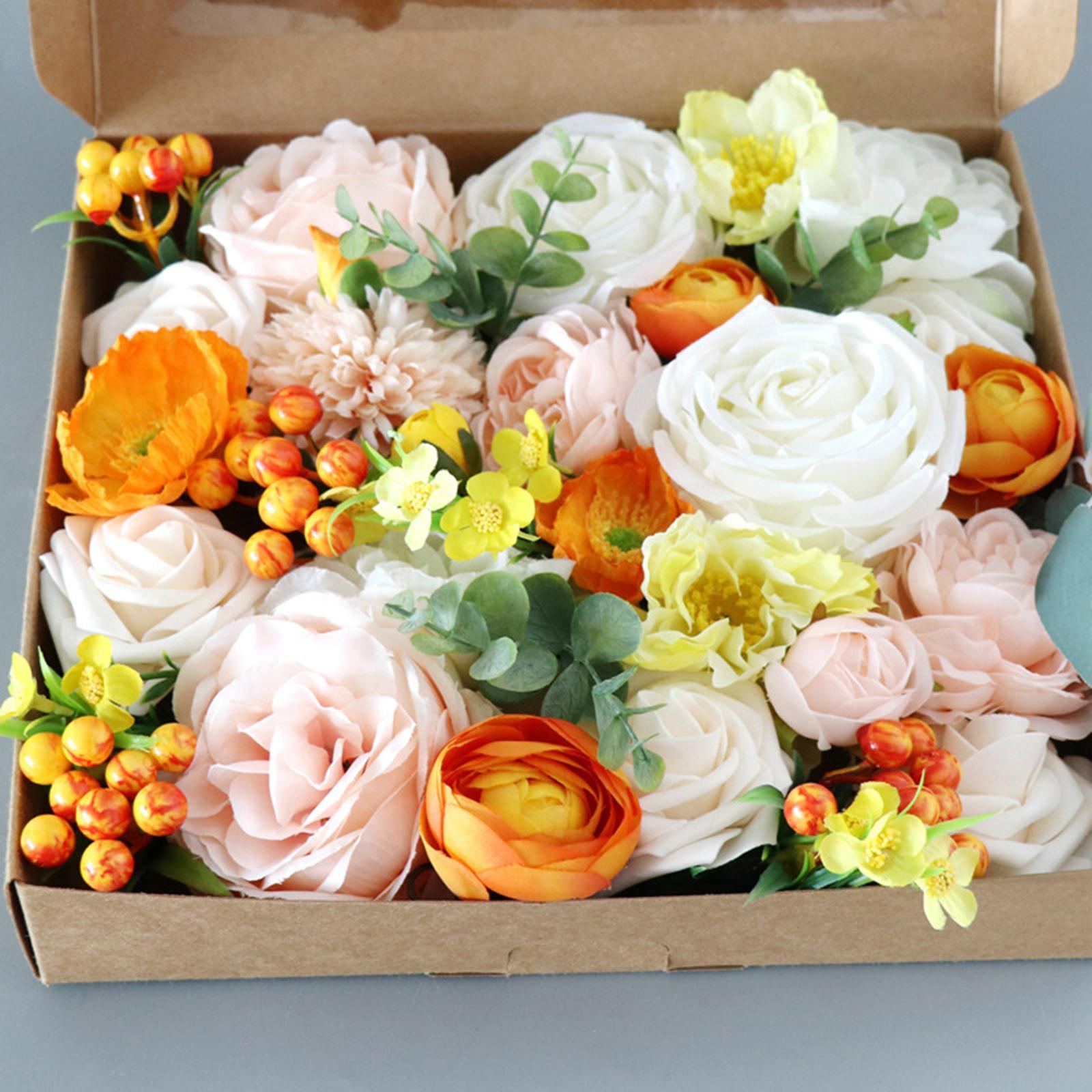 1 Box Artificial Flowers Combo DIY Crafts for Centerpieces Bouquets Party