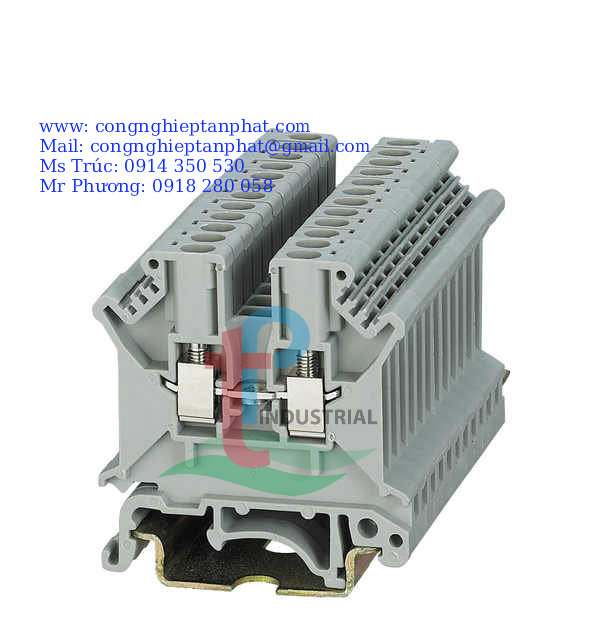 Terminal block, terminal tép xám: UK 3N - Hộp 50 cái
