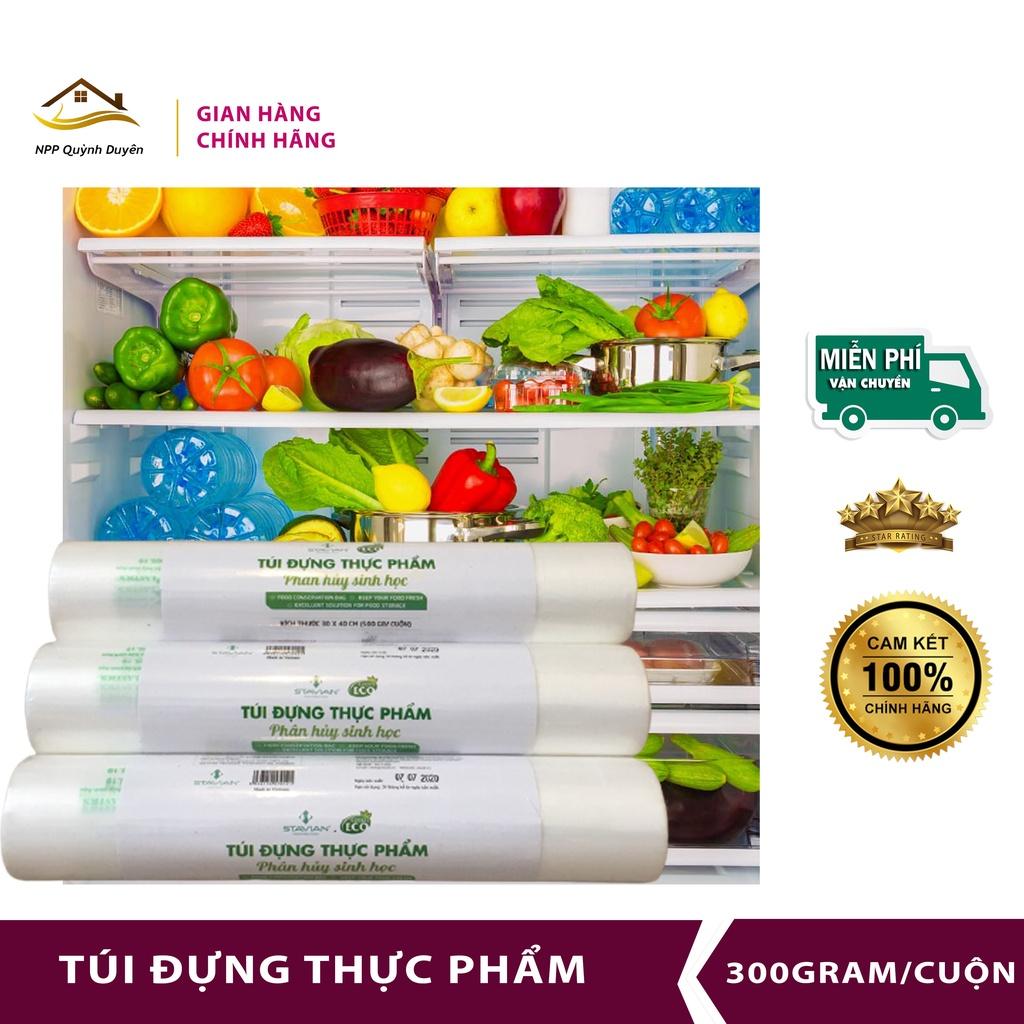 Cuộn túi nilong đựng thực phẩm Loại 300gram/cuộn đựng đồ ăn tươi sống để tủ lạnh