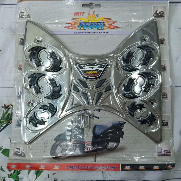 Thảm lót chân dành cho xe SH đời 2017 đến 2019 chất liệu inox