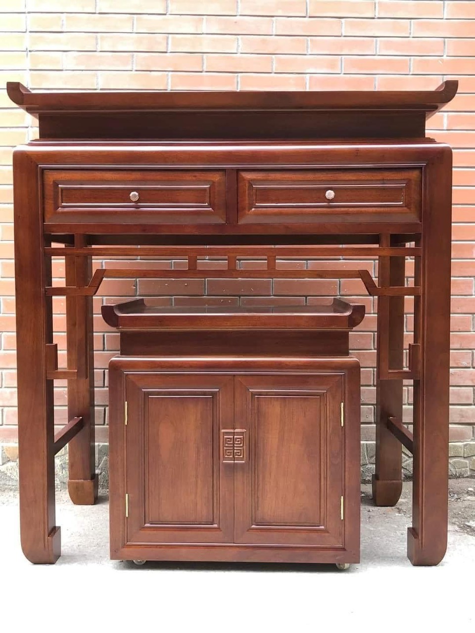 Bàn thờ gỗ sồi 197cm