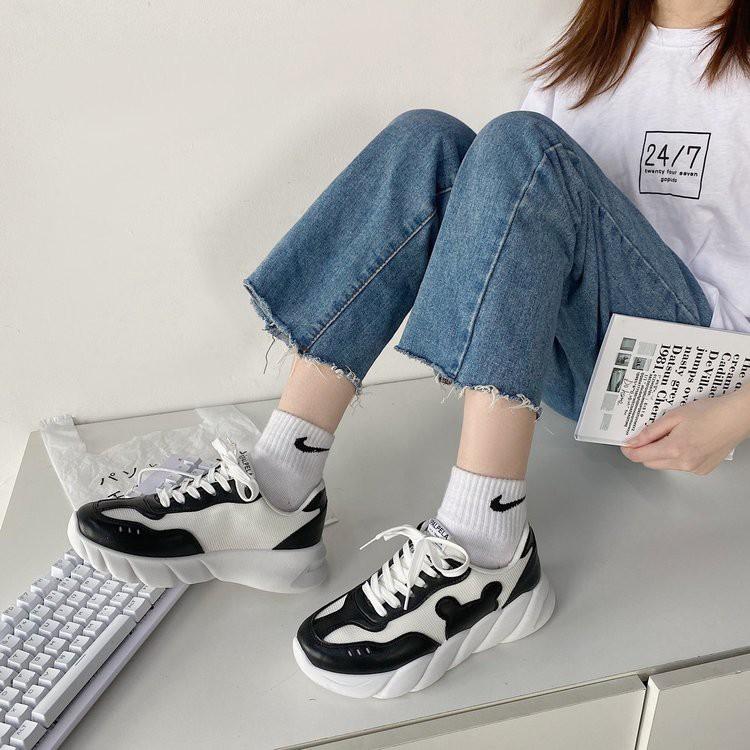 Giày Thể Thao Đế Dày Phong Cách Hàn Quốc Thời Trang Cho Nữ