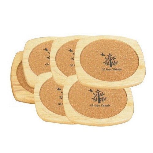 Bộ 6 cái lót ly bầu, bần