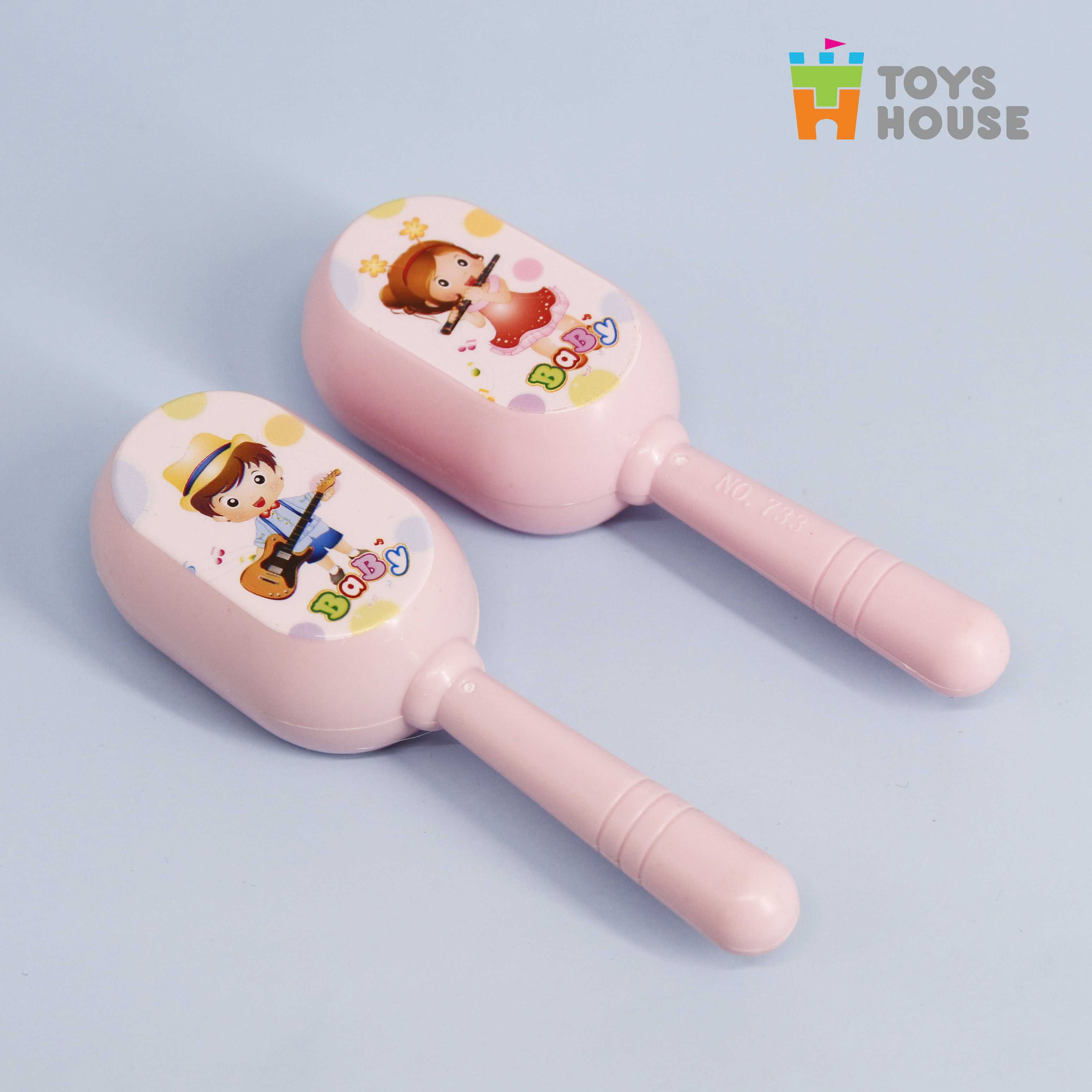 Set đồ chơi Xúc xắc, lục lạc, kèn, trống Toyshouse dành cho bé từ sơ sinh TH1220-733A-53 - giúp bé phát triển thị giác, thính