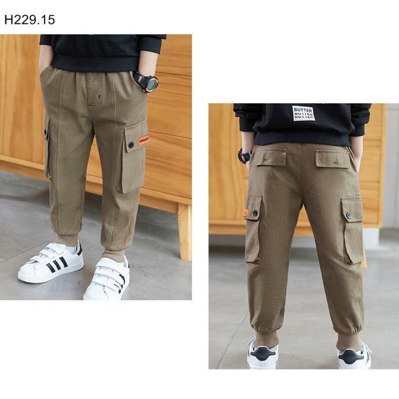 Quần Kaki Túi Hộp Bé Trai Size 110-160