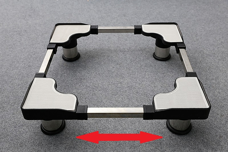 Kệ đỡ máy giặt, tủ lạnh chất liệu inox, khoảng điều chỉnh kích thước 48-60cm