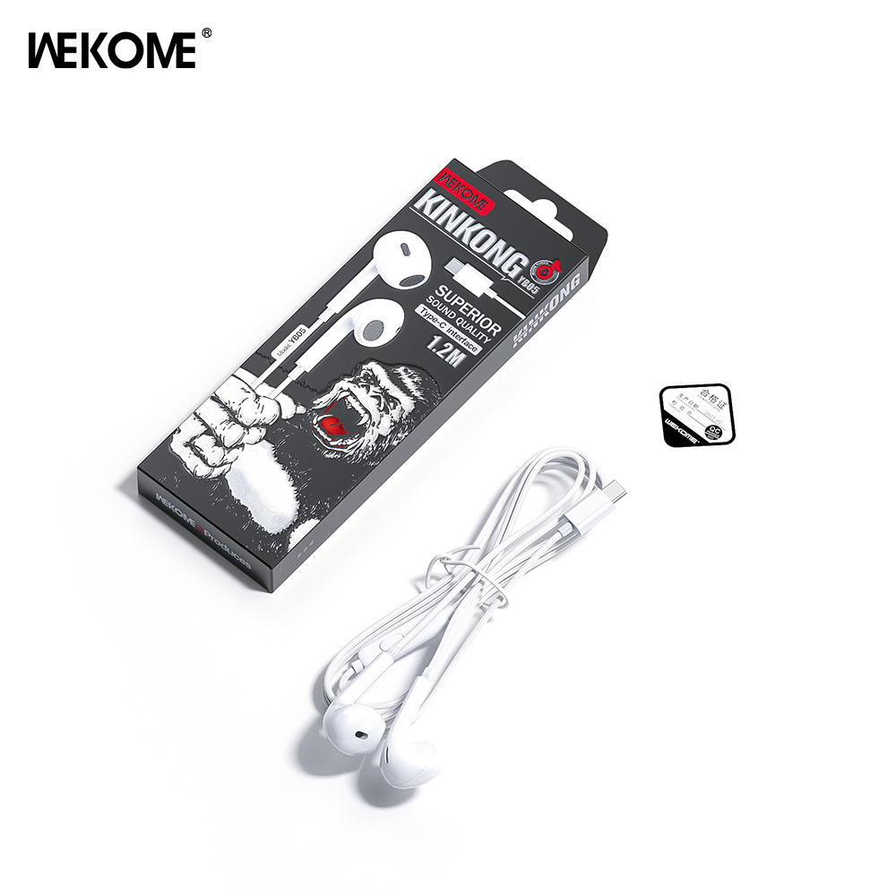 Tai nghe có dây Wekome YB-03 chân cắm Type C , ip độ dài 1m2 akz ( hàng chính hãng)