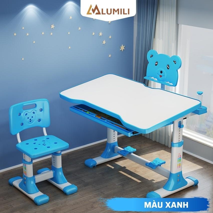 Bộ bàn học chống gù chống cận thông minh cho trẻ em A8 tăng chỉnh độ cao
