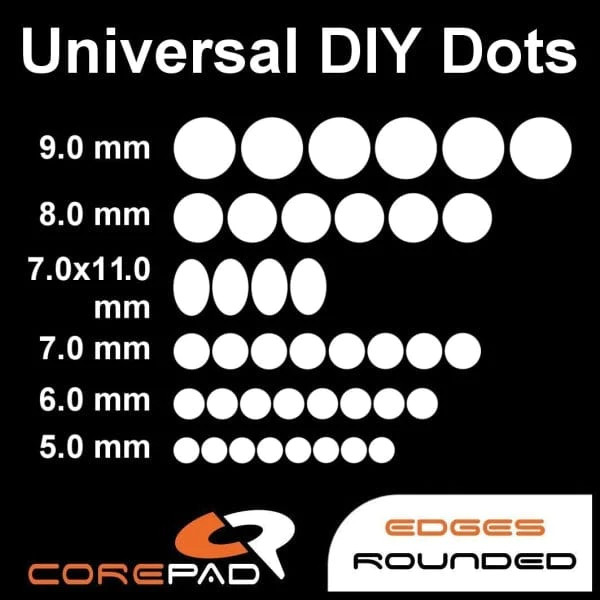 Feet chuột PTFE Corepad Skatez DOTS #1 Universal DIY Dots - Hàng Chính Hãng