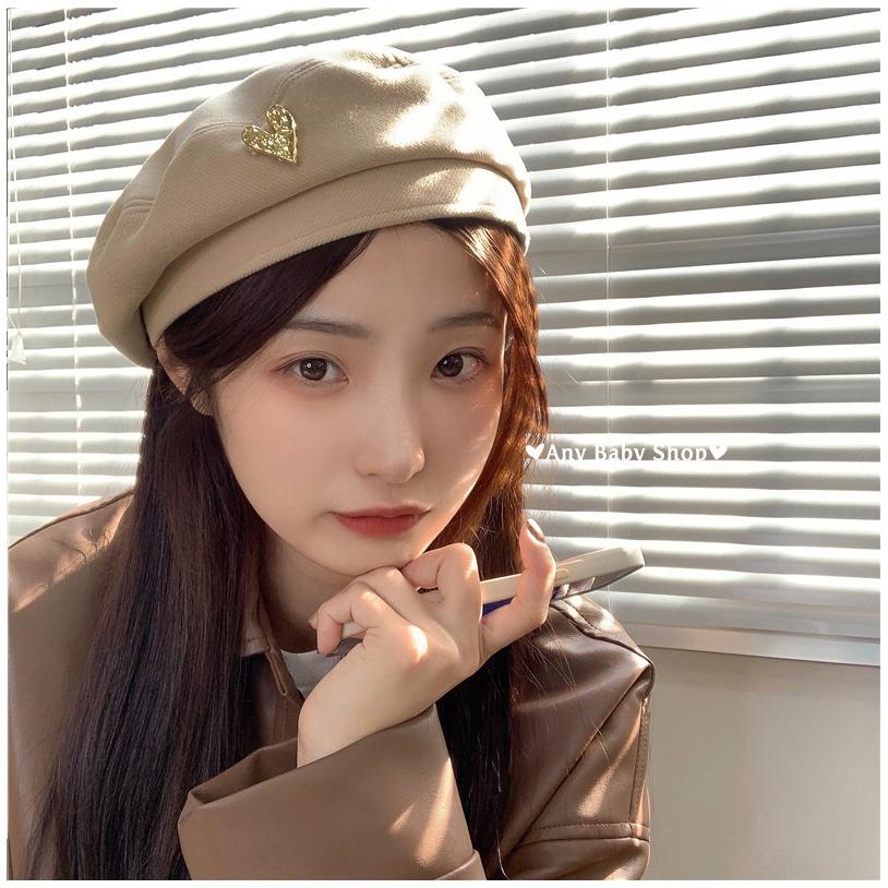 Nón mũ nồi -bánh tiêu hot hit đính trái tim sang chảnh nhiều màu xinh yêu