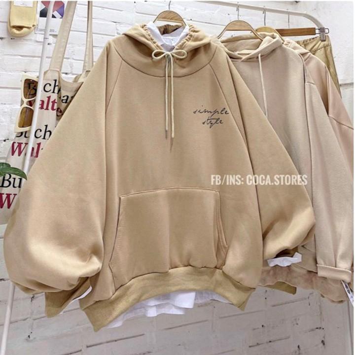 ÁO HOODIE - ÁO KHOÁC NỈ NGOẠI Form Dơi Tay Phồng