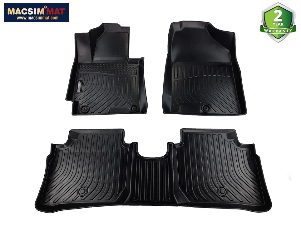 Thảm lót sàn xe ô tô KIA K3 / CERATO  chất liệu TPV thương hiệu Macsim màu đen hàng loại 2