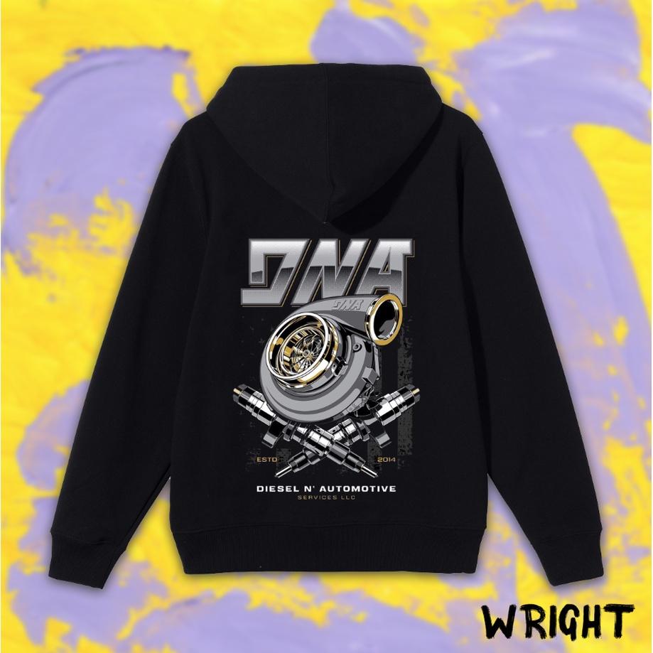 Áo hoodie DNA phong cách streetwear cá tích cotton 100% unisex