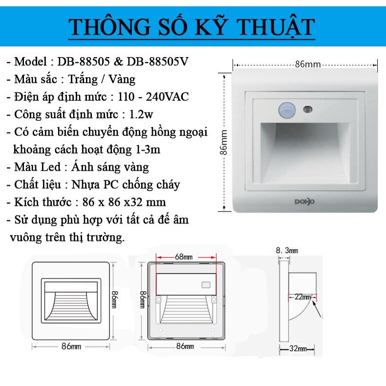 Đèn cầu thang - Đèn cảm ứng cầu thang- đèn LED âm tường chân bậc cầu thang cảm biến