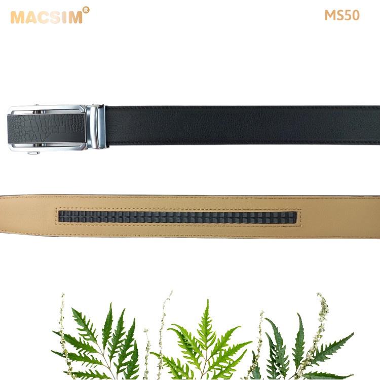 Thắt lưng nam -Dây nịt nam da thật cao cấp nhãn hiệu Macsim MS50