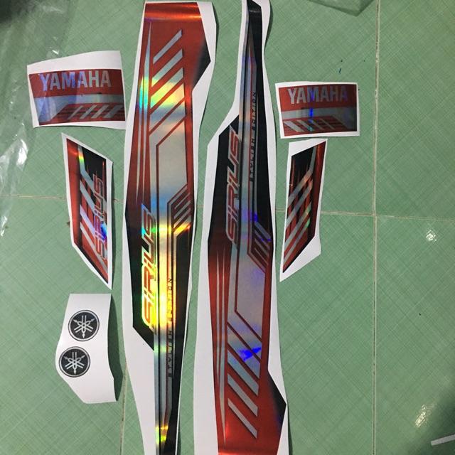 Tem sirius 110 đỏ đen crom