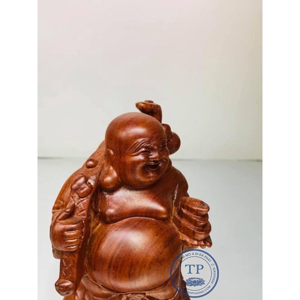 TƯỢNG ĐỂ Ô DI LẶC GỖ HƯƠNG ĐỎ NGUYÊN KHỐI CAO 14,5CM kh127333