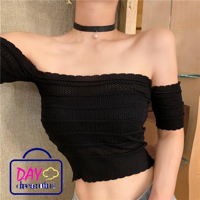 Áo thun tay ngắn màu trơn thiết kế đơn giản hợp thời trang