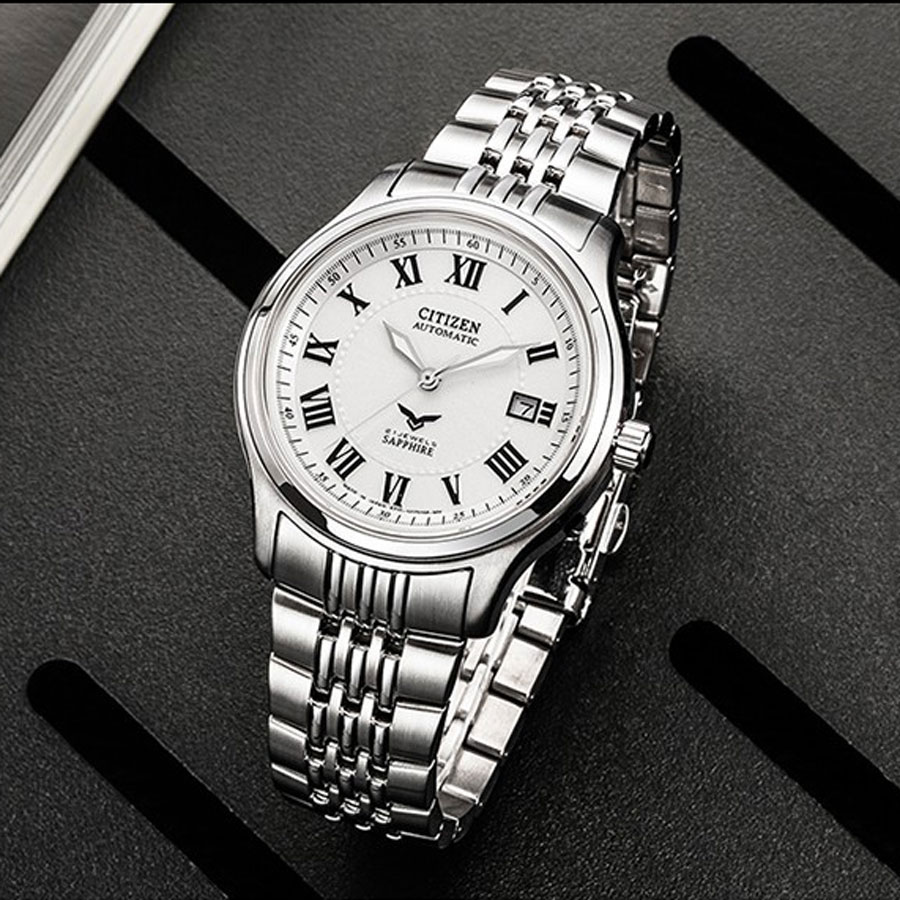 Đồng Hồ Nam Citizen Dây Thép Không Gỉ NJ2166-55A - Mặt Trắng