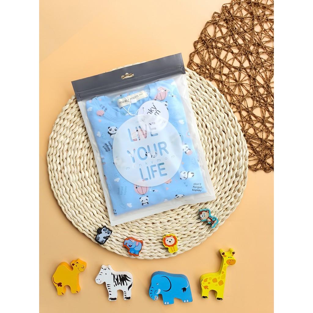 Bộ Cotton Minky mom in hình ngộ nghĩnh cho bé trai và bé gái