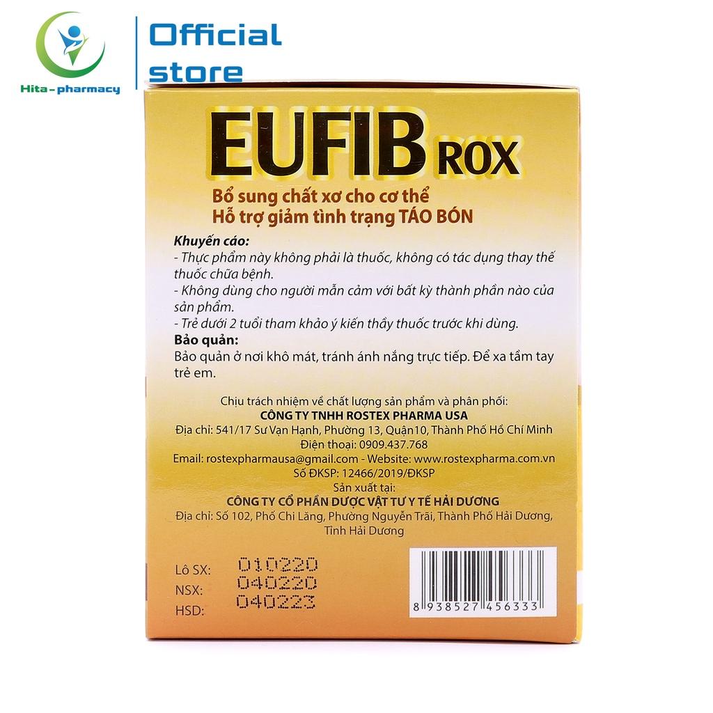 Men vi sinh EUFIB ROX HDPHARMA bổ sung chất xơ, giảm táo bón cho bé - Hộp 20 gói