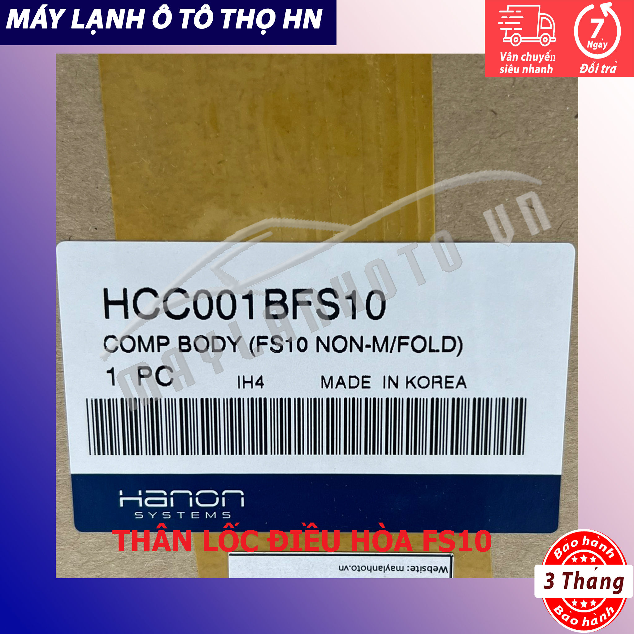 Thân Lốc điều hòa (block,máy nén) FS10 (Transit 2005-Escape 3.0) hàng xịn Hàn Quốc (hàng chính hãng nhập khẩu trực tiếp)