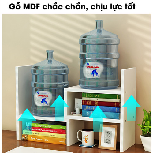 Kệ sách gỗ để bàn văn phòng lắp ghép MS 04
