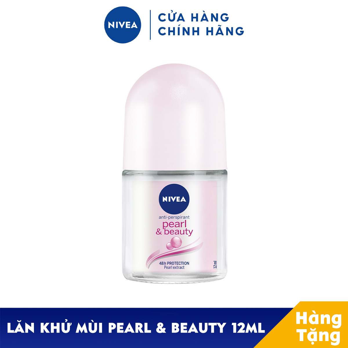 [ Gift ] Lăn Ngăn Mùi NIVEA Pearl &amp;amp; Beauty Ngọc Trai Quyến Rũ 12ml (Roll on) - 80098