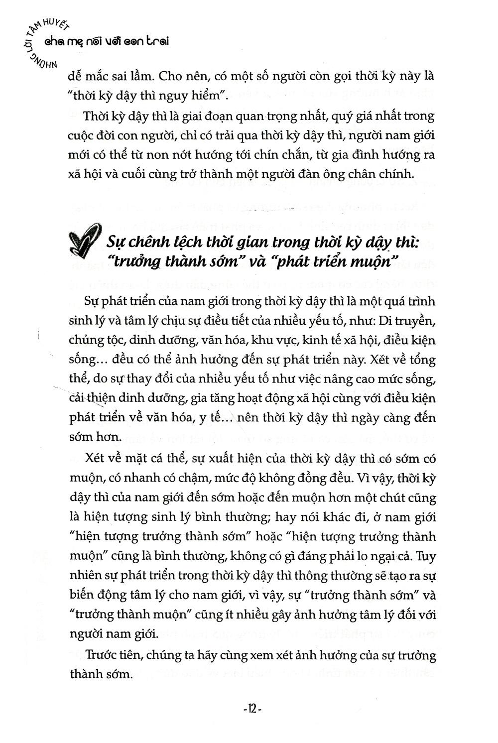 Sách Những Lời Tâm Huyết Cha Mẹ Nói Với Con Trai