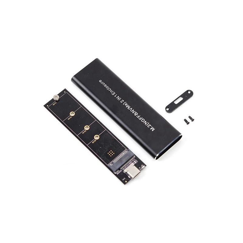 Hộp M2 NVMe SATA SSD 10Gbps HDD Giao Thức Kép Type-A Sang Type-C Cho M.2 SSD